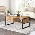 HABITAT ET JARDIN - Table basse en bois "ML34" - 100 x 59 x 44 cm - Pin atlantique - vignette