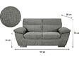 HABITAT ET JARDIN - Canapé fixe en tissu "Dallas" - 169 x 88 x 90 cm - 2 places - Gris - vignette