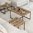 HABITAT ET JARDIN - Table gigogne (3 pièces) en bois "Levada" - 90 x 60 x 42 cm - Noyer - vignette