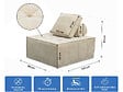 HABITAT ET JARDIN - Lot de 3 chauffeuses pour canapé modulables en tissu texturé "Velluto" - Beige - vignette