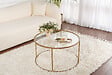 HABITAT ET JARDIN - Table basse en métal "Aurum" - 80 x 80 x 43 cm - Or Transparent - vignette