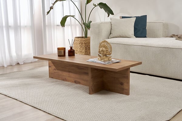 HABITAT ET JARDIN - Table basse en bois "Harbor" - 120 x 45 x 30 cm - Pin atlantique - large