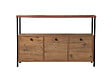 HABITAT ET JARDIN - Console en bois "Solace" - 120 x 29 x 77 cm - Pin atlantique Noir - vignette