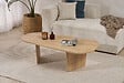 HABITAT ET JARDIN - Table basse en bois "Ovalis" - 130 x 65 x 40 cm - Chêne - vignette