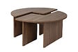 HABITAT ET JARDIN - Table basse en bois "Moira" -  90 x 90 x 41 cm - Noyer - vignette