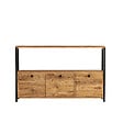 HABITAT ET JARDIN - Buffet en bois "Nero" - 120 x 30 x 75 cm - Pin atlantique Noir - vignette