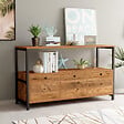 HABITAT ET JARDIN - Buffet en bois "Nero" - 120 x 30 x 75 cm - Pin atlantique Noir - vignette