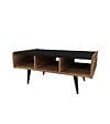 HABITAT ET JARDIN - Table basse en bois "Line " - 90 x 56 x 40 cm - Noyer clair - vignette