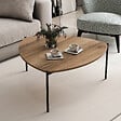 HABITAT ET JARDIN - Table basse en bois "Lenny" - 90 x 89 x 40 cm - Noyer - vignette