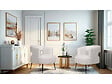HABITAT ET JARDIN - Fauteuil en tissu bouclette "iris" - Blanc - vignette