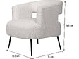 HABITAT ET JARDIN - Fauteuil en tissu bouclette "iris" - Blanc - vignette