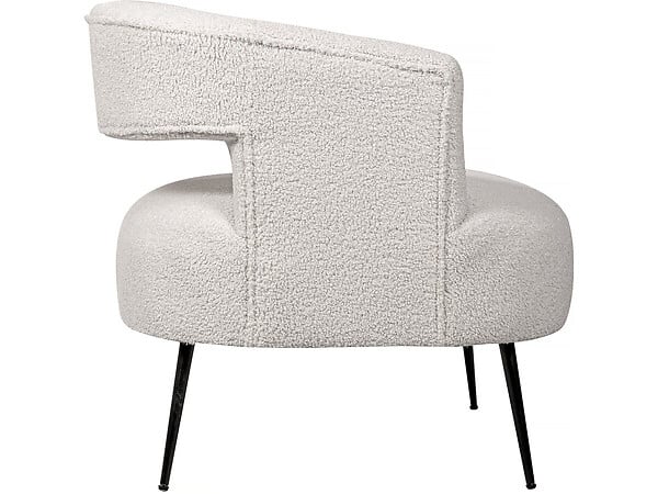 HABITAT ET JARDIN - Fauteuil en tissu bouclette "iris" - Blanc - large
