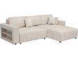 HABITAT ET JARDIN - Canapé d'angle convertible tissu chenille 3 places - "Trocadero" - Crème - vignette