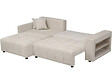 HABITAT ET JARDIN - Canapé d'angle convertible tissu chenille 3 places - "Trocadero" - Crème - vignette