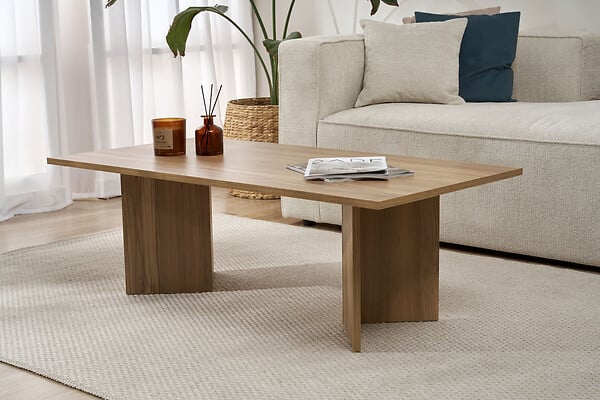 HABITAT ET JARDIN - Table basse en bois "Sabin" - 60 x 119 x 40 cm - Chêne - large