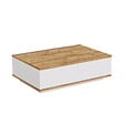 HABITAT ET JARDIN - Table basse en bois "FR14" - 90 x 60 x 28 cm - Pin atlantiqueBlanc - vignette
