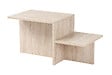 HABITAT ET JARDIN - Table basse en bois "Harmony" - 80 x 40 x 40 cm - Travertin - vignette