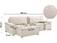 HABITAT ET JARDIN - Canapé d'angle convertible en tissu texturé "Montaigne" - 4 places - Beige - vignette