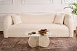HABITAT ET JARDIN - Table basse en bois "Aeris" - 75 x 75 x 35 cm - TravertinTransparent - vignette