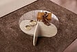 HABITAT ET JARDIN - Table basse en bois "Aeris" - 75 x 75 x 35 cm - TravertinTransparent - vignette