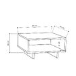 HABITAT ET JARDIN - Table basse en bois "Hola" - 60 x 60 x 32 cm - ChêneAnthracite - vignette