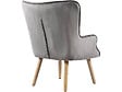 HABITAT ET JARDIN - Fauteuil style scandinave velours "Odense" - 73 x 81 x 92.5 cm - 1 place - Gris - vignette
