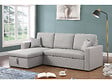 HABITAT ET JARDIN - Canapé d'angle convertible/ réversible avec coffre "Alain" - 3 places - Gris clair - vignette