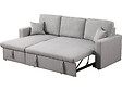 HABITAT ET JARDIN - Canapé d'angle convertible/ réversible avec coffre "Alain" - 3 places - Gris clair - vignette
