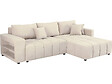 HABITAT ET JARDIN - Canapé d'angle convertible tissu chenille 3 places - "Trocadero" - Beige - vignette