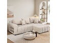 HABITAT ET JARDIN - Canapé d'angle convertible tissu chenille 3 places - "Trocadero" - Beige - vignette
