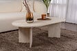 HABITAT ET JARDIN - Table basse en bois "Sable" - 60 x 119 x 40 cm - Travertin - vignette