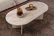 HABITAT ET JARDIN - Table basse en bois "Sable" - 60 x 119 x 40 cm - Travertin - vignette