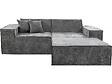 HABITAT ET JARDIN - Canapé droit modulable avec ottoman en tissu texturé "Lusso" - 3 places - Gris - vignette