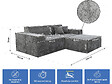 HABITAT ET JARDIN - Canapé droit modulable avec ottoman en tissu texturé "Lusso" - 3 places - Gris - vignette