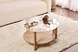 HABITAT ET JARDIN - Table basse en bois "Clara" - 75 x 75 x 40 cm - Chêne SaphirTransparent - vignette