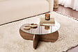 HABITAT ET JARDIN - Table basse en bois "Aeris" - 75 x 75 x 35 cm - NoyerTransparent - vignette