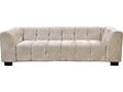 HABITAT ET JARDIN - Canapé droit design en tissu chenille 3 places "Foch" - Beige - vignette