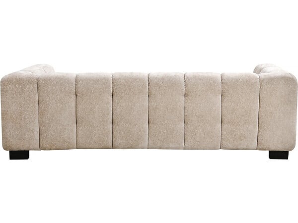 HABITAT ET JARDIN - Canapé droit design en tissu chenille 3 places "Foch" - Beige - large