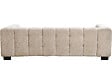 HABITAT ET JARDIN - Canapé droit design en tissu chenille 3 places "Foch" - Beige - vignette
