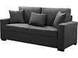 HABITAT ET JARDIN - Canapé droit fixe "Alise" - 3 places - Gris - vignette