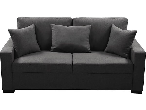 HABITAT ET JARDIN - Canapé droit fixe "Alise" - 3 places - Gris - large