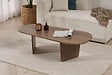 HABITAT ET JARDIN - Table basse en bois "Ovalis" - 130 x 65 x 40 cm - Noyer - vignette