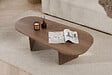HABITAT ET JARDIN - Table basse en bois "Ovalis" - 130 x 65 x 40 cm - Noyer - vignette