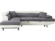 HABITAT ET JARDIN - Canapé d'angle convertible "Sophia luxe" - 265 x 190.5 x 80/91 cm - Blanc / Gris - 5 places - Angle gauche - vignette