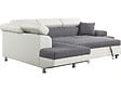 HABITAT ET JARDIN - Canapé d'angle convertible "Sophia luxe" - 265 x 190.5 x 80/91 cm - Blanc / Gris - 5 places - Angle gauche - vignette
