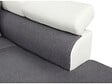 HABITAT ET JARDIN - Canapé d'angle convertible "Sophia luxe" - 265 x 190.5 x 80/91 cm - Blanc / Gris - 5 places - Angle gauche - vignette