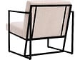HABITAT ET JARDIN - Fauteuil "Kennedy" en velours et métal - 73. 5 x 75.5 x 81 cm - Crème - vignette