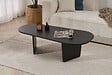 HABITAT ET JARDIN - Table basse en bois "Ovalis" - 130 x 65 x 40 cm - Bois Noir - vignette
