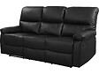 HABITAT ET JARDIN - Canapé relax "Lincoln" - 197 x 89 x 103 cm - 3 places - Noir - vignette