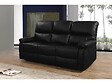 HABITAT ET JARDIN - Canapé relax "Lincoln" - 197 x 89 x 103 cm - 3 places - Noir - vignette
